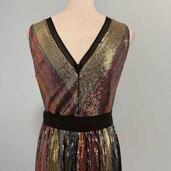 Julia Jordan Gorgeous Sequined-Stripe Midi Dress Size 6 - Picture 6 of 15